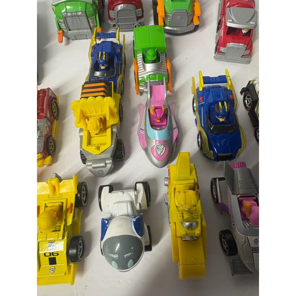 Paw Patrol Vehicle Lot 17 True Metal Diecast & 3 Plastic Cars HTF Ella Robo Dog - Picture 7 of 8